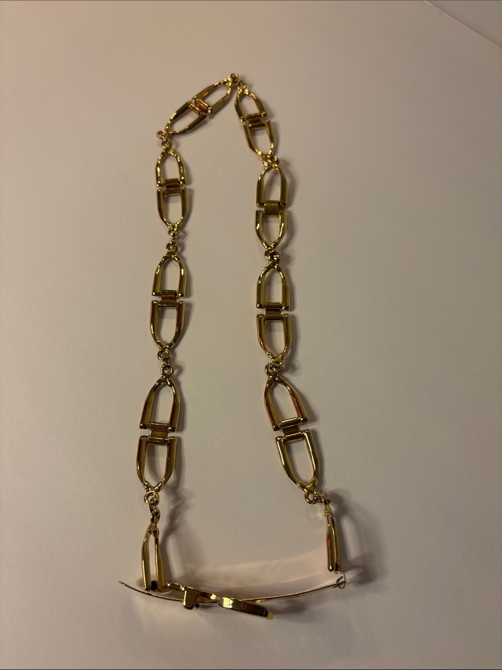 Vintage Gold Link Chain Waist Belt with Buckle Detail - Picture 5 of 6